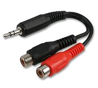 Pro Signal 3.5mm Stereo Jack Plug to 2x Phono (RCA) Sockets Adaptor Lead