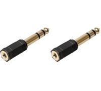 PRO SIGNAL 3.5mm Stereo Jack Socket to 6.35mm Jack Plug Adaptor PSG08643 (Pack of 2)