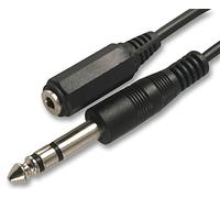 PRO SIGNAL 3.5mm Stereo Socket to 6.35mm TRS Plug Lead 0.5m | 0.5m audio adaptor lead with 3.5mm stereo socket and 6.35mm TRS plug for connecting consumer and pro audio equipment.