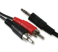 Pro Signal 3.5mm to RCA Audio Cable - 10m Black - Stereo Jack to 2x Phono (RCA) Plugs - 1TR-310