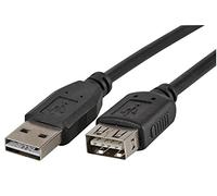 Pro Signal 3m Reversible USB 2.0 Extension Cable - A Male to A Female, Dual Reversible Connectors, 480Mbps, Black - PSG91257