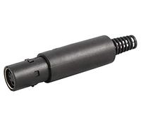 Pro Signal 4-Pin Mini-DIN In-Line Socket - Metal Body Cable Mount Jack Connector with Solder Termination - PSG01458