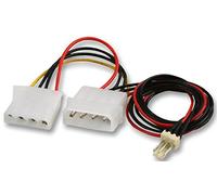 Pro Signal 4-Pin Molex Male to Female Power Extension Lead with Fan Plug, 110mm | Internal PC Power Splitter/Adapter - PSG90314