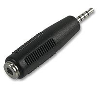 Pro Signal 4-Pole 3.5mm Jack Socket to 2.5mm Jack Plug Adaptor - Audio & Headset Converter, Compact Design