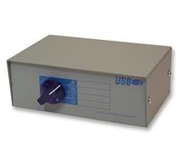 PRO SIGNAL 4-Port USB Data Switch - Manual Rotary Selector, USB Sharing Hub - SB-424