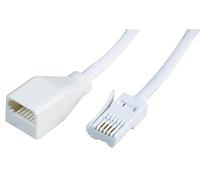 Pro Signal 4-Way BT Plug to Socket Telephone Extension Lead, 20m, White | 431A BT Style Connector | 6P4C Jack - PSG04182