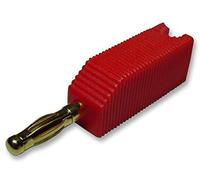 PRO SIGNAL 4mm Stackable Banana Plugs - Red, Cable Mount, 2 Pack - PSG01941
