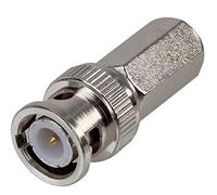Pro Signal 50 ohm BNC Twist On Plug, Zinc, RG58U Cable