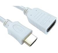Pro Signal 5m HDMI Extension Cable - 4K UHD High Speed HDMI Lead with Ethernet, Male to Female, 30Hz, ARC, White - 99HDHS-405WHT