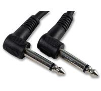 Pro Signal 6.35mm (1/4") Right Angled Mono Jack to Mono Jack Lead - 1m Black, Pure Copper - PSG00072