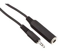 PRO SIGNAL 6.35mm (1/4") Stereo Socket to 3.5mm Stereo Jack Plug Lead, 0.5m Black - Audio Connection Cable - PSG03257