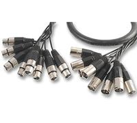 Pro Signal 6m 8-Way XLR Male to Female Loom - Balanced Audio Snake Cable | Studio & Stage Use - PSG08151