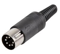 PRO SIGNAL 7 Pin Mini DIN Plug - 10 Pack, Solder Type, Cable Mount - PS11540