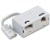 PRO SIGNAL ADSL Microfilter with Lead - Double Adaptor for BT Wall Socket - BT-820