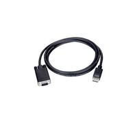 Pro Signal Audio / Video Cable Assembly Displayport Plug Vga 6.56 Ft 2 M Black