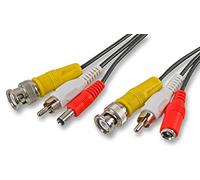 Pro Signal CCTV Audio and Video Power Lead 5m - BNC, RCA and 2.1mm DC Power Cable - Ideal for Audio/Video and Security Cameras - PSG02724
