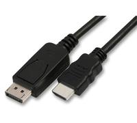 PRO SIGNAL - DisplayPort Male to HDMI Male Lead, 1.8m Black