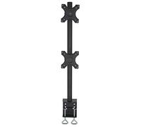 PRO SIGNAL Dual Monitor Vertical Desk Mount - Adjustable Stand for 13-22" Screens, VESA 75/100 Compatible, 10kg Capacity