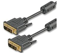 PRO SIGNAL DVI-D Single Link Male to Male Lead, 5m Black - PSG90419 - Gold-Plated Digital Video Cable with Ferrite Cores