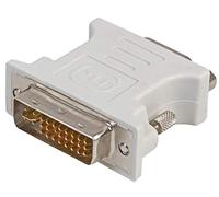 Pro Signal DVI-I Plug to VGA Socket Adaptor - 24+5 Way, Gold-Plated, Light Grey - PSG91276