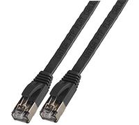 Pro Signal Flat Cat6a STP Ethernet Patch Lead, 5m - High Speed Shielded RJ45 Cable for 10Gbps Networks - Black - PSG91152