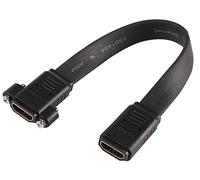 Pro Signal HDMI Female to Female Panel Mount Adaptor Lead, 165mm Black
