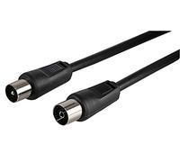 PRO SIGNAL JR9008/1M BLACK-ROHS TV Aerial Lead, Coax Plug to Coax Socket 1m Black