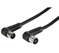 PRO SIGNAL JR9008A/06M BLACK - ROHS TV Aerial Lead, 90 Degree Coax Plug to 90 Degree Coax Socket 0.6m Black