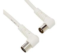 PRO SIGNAL JR9008A/2M WHITE-ROHS TV Aerial Lead, 90 Degree Coax Plug to 90 Degree Coax Socket 2m White