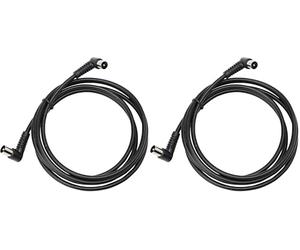 Pro Signal JR9009A/2M BLACK-ROHS TV Aerial Lead, 90 Degree Coax Plug to 90 Degree Coax Plug, 2m, Black (Pack of 2)