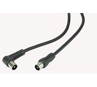 PRO SIGNAL JR9009B/2M BLACK-ROHS TV Aerial Lead, 90 Degree Coax Plug to Straight Coax Plug, 2m Black