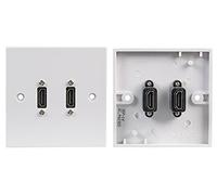 Pro Signal PELR0096 1-Gang AV Wallplate with 2x HDMI Female Connectors - Vertical Layout