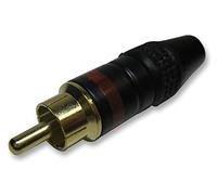 Pro Signal Phono Plug - Black/Red - RCA Audio Connector for DIY Leads and Repairs - PSG01774