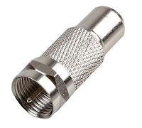 PRO SIGNAL Phono (RCA) Socket to F Type Plug Adaptor - Audio/Video Coaxial Connector - PSG04298