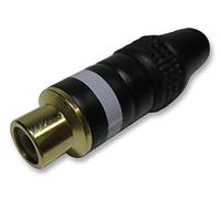 Pro Signal Phono Socket - Black or White, RCA Audio Connector, Panel Mount