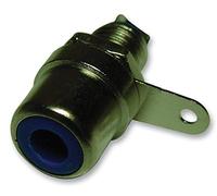 Pro Signal Phono Socket - Blue Metal Body, Chassis Mount, 2-Contact RCA Sockets - 10 Pack - PSG01508