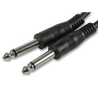 Pro Signal PSG00066 6.35mm (1/4") Mono Jack to Jack Plug Lead, 2m Black