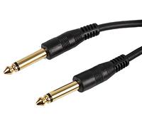 "Pro Signal PSG00086 6.35mm (1/4") Mono Jack Plug to Plug Lead, 10m, Black"