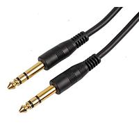 "Pro Signal PSG00099 6.35mm (1/4") Stereo Jack Plug to Plug Lead, 5m, Black"