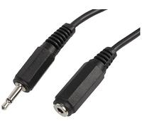 Pro Signal PSG00102 3.5mm Mono Jack Socket to Plug Lead, 3m, Black