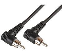 Pro Signal PSG00131 Right Angled Phono (RCA) Male to Right Angled Male Lead, 1m, Black