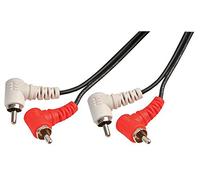 PRO SIGNAL PSG00220 2x Right Angled Phono (RCA) Male to 2x Right Angled Male Lead, 1.2m Black