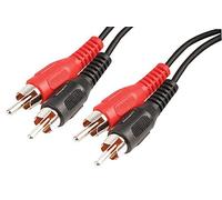 PRO SIGNAL PSG00247 2x Phono (RCA) Male to 2x Phono Male Lead, 20m Black