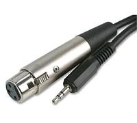 PRO SIGNAL PSG00762 3 Pin XLR Socket to 3.5mm Stereo Jack Plug Lead, 2m Black