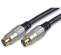 Pro Signal PSG00789 4-Pin Mini-DIN (S-VHS) Male-to-Male Lead - 2m, Black