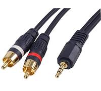 Pro Signal PSG00826 3.5mm Stereo Jack Plug to 2x Phono (RCA) Plug Lead, 2m, Blue
