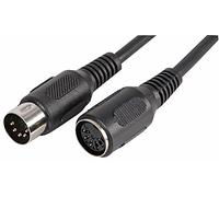 Pro Signal PSG00903 5 Pin 180 Degree Male to Female DIN Lead, 1.2m, Black