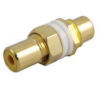 PRO SIGNAL PSG01480 RCA Phono Socket to Socket Adaptor - Gold-Plated, Yellow, Coupler for Audio/Video Use