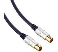 Pro Signal PSG02711 HQ Fly Lead, Coaxial Male to Male, 3m, Black
