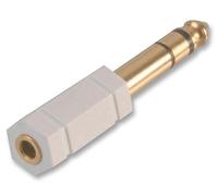 Pro Signal PSG02900 Jack Adaptor, 3.5mm to 6.35mm, Stereo, White
